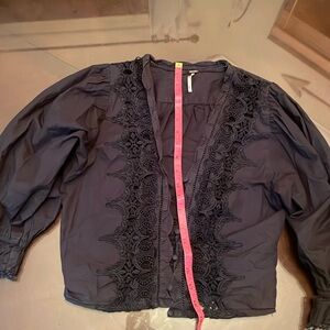 Free People navy blouse